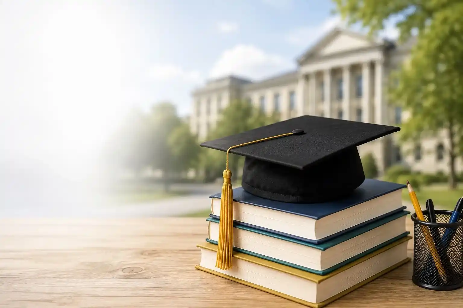 Najpopularniejsze kierunki studiów w Polsce – książki i biret studencki