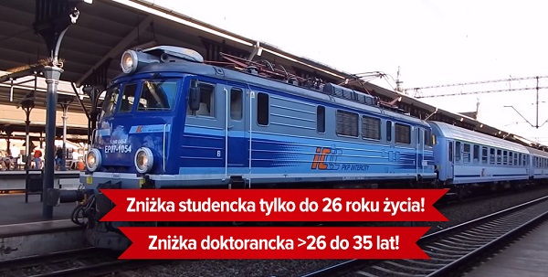 Pociąg PKP – zniżki na przejazdy TLK dla studentów